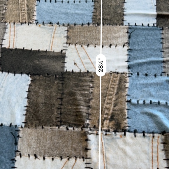 Norma Kamali Shirt Top Women’s Large Patchwork Print Stretch Short Sleeve - Picture 3 of 7